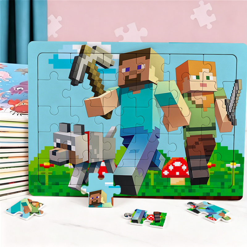 Party Games Minecraft - 25pcs Minecrafted Mini Cartoon Anime Paper