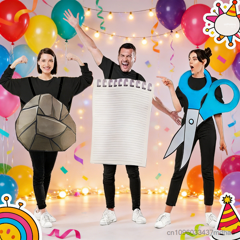 Party Games Group - Funny Rock Paper Scissors Costume Set