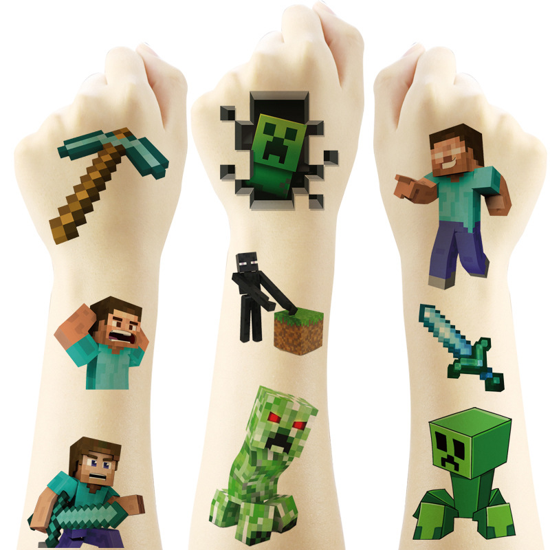 Party Games Minecraft - 20pcs/set Game Minecrafted Temporary Tattoo Sticker