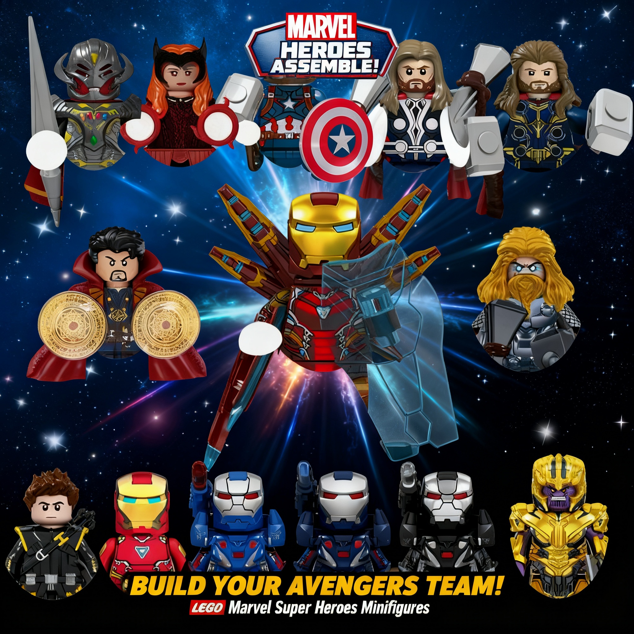 Party Games Mini - 2026 Marvel Building Blocks Bricks For