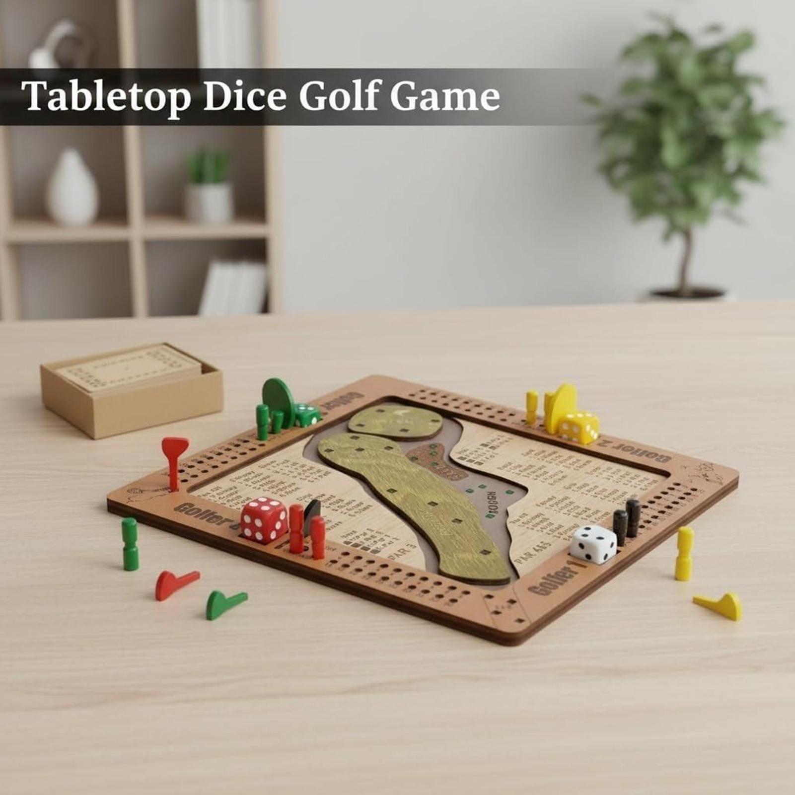 Golf Dice Game Wooden Challeng - Party Games Console recension och pris