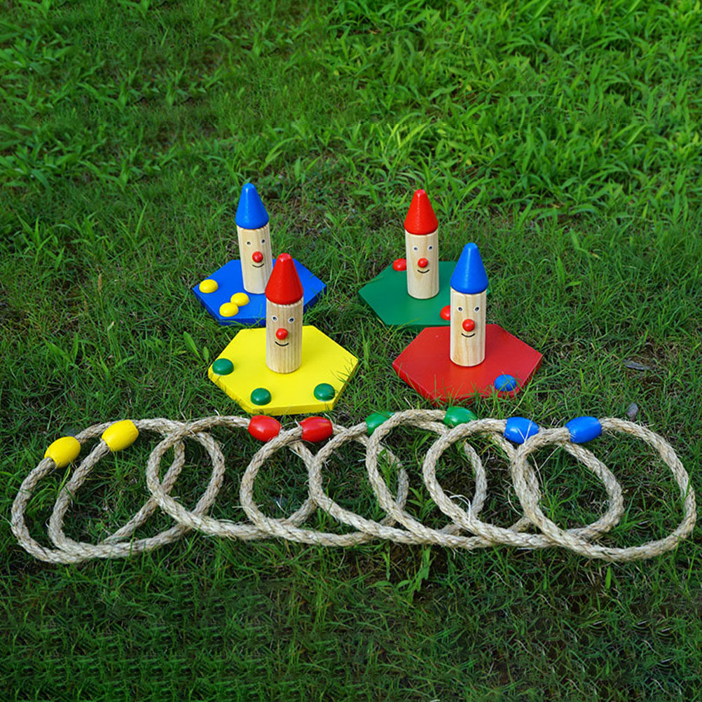 1Set Ring Toss Game Wooden Thr - Ring Toss Outdoor recension och pris
