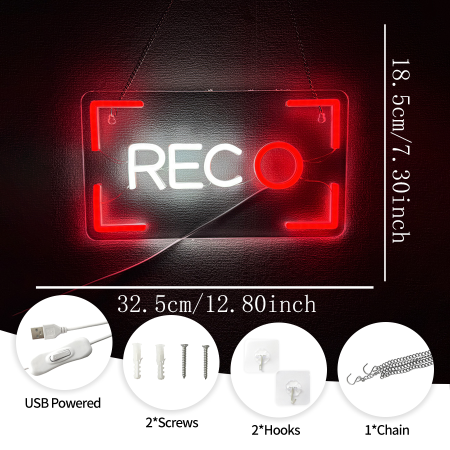REC Neon Sign For Wall Decor,L - Party Games Stream recension och pris