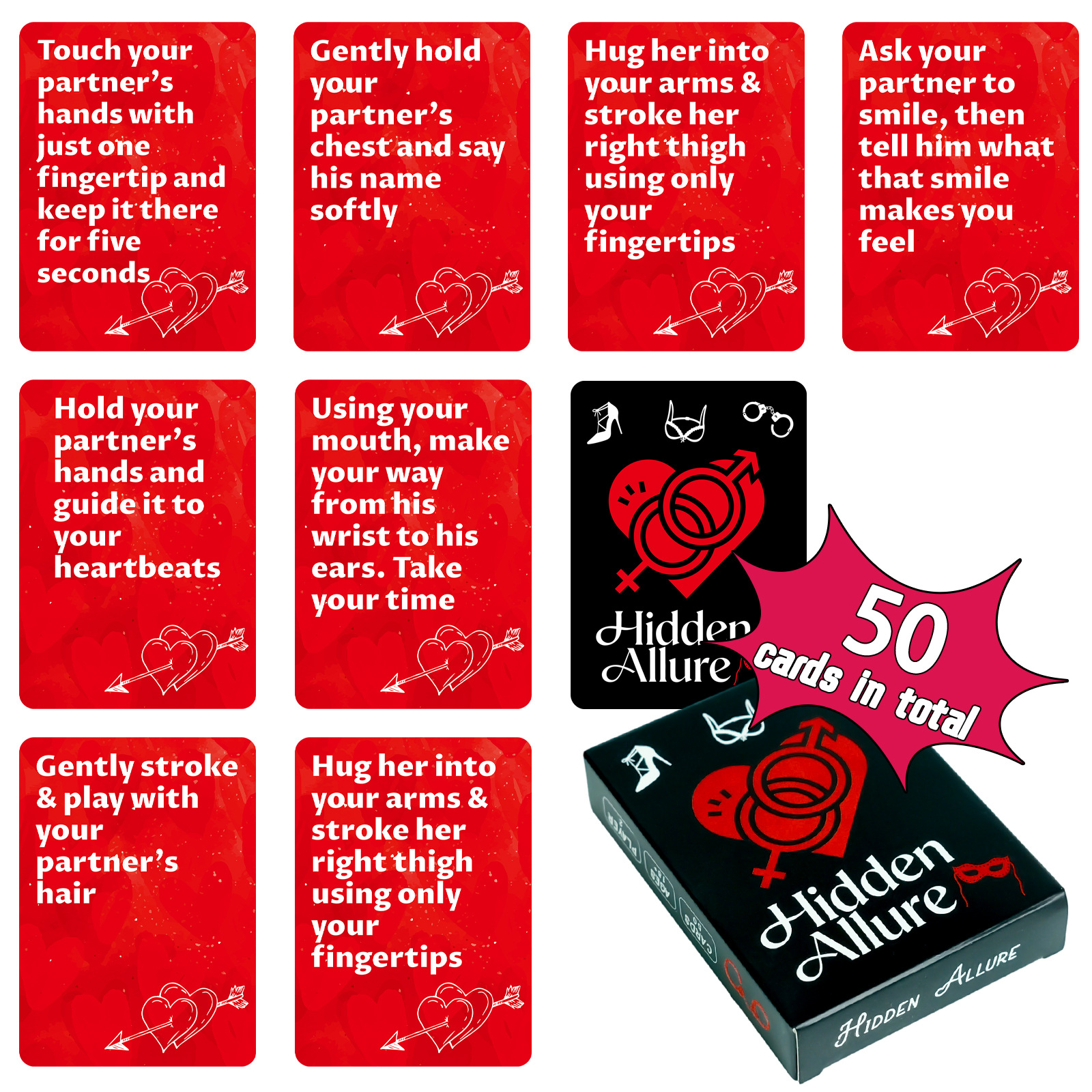 50-Card Couples Drinking Game  - Party Games Adults Drinking recension och pris