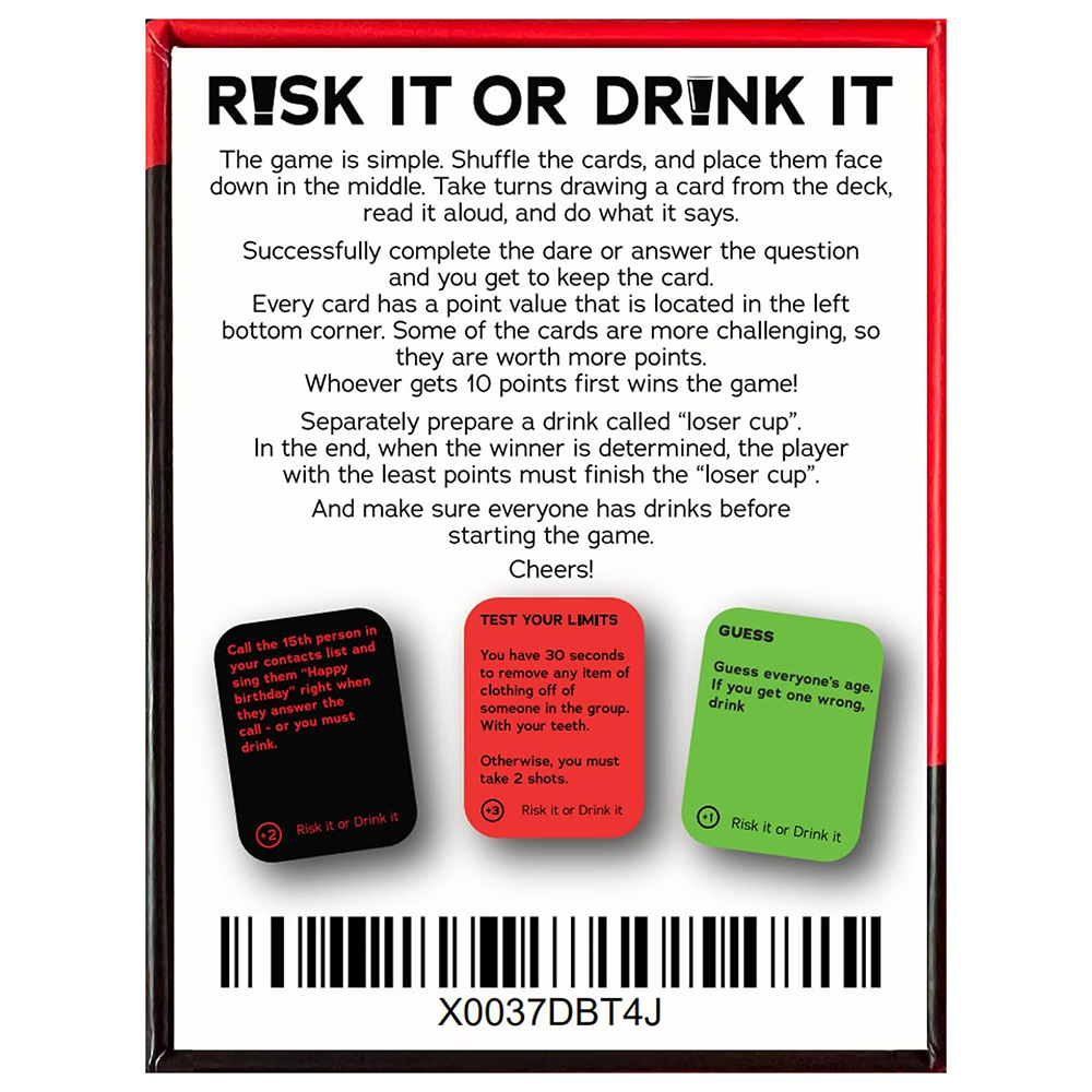 Risk It Or Drink It Fun Party  - Party Games Adults Drinking recension och pris