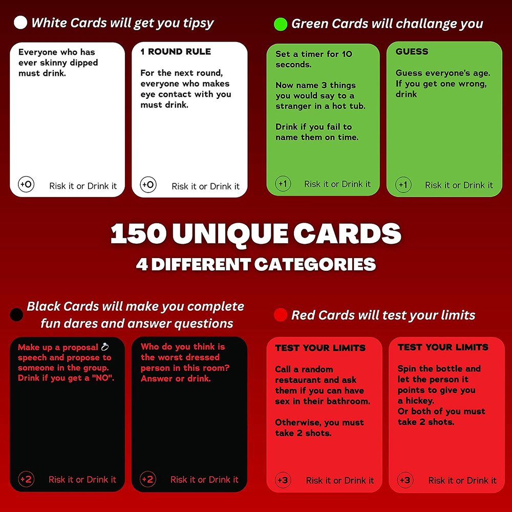 Risk It Or Drink It Fun Party  - Party Games Adults Drinking recension och pris