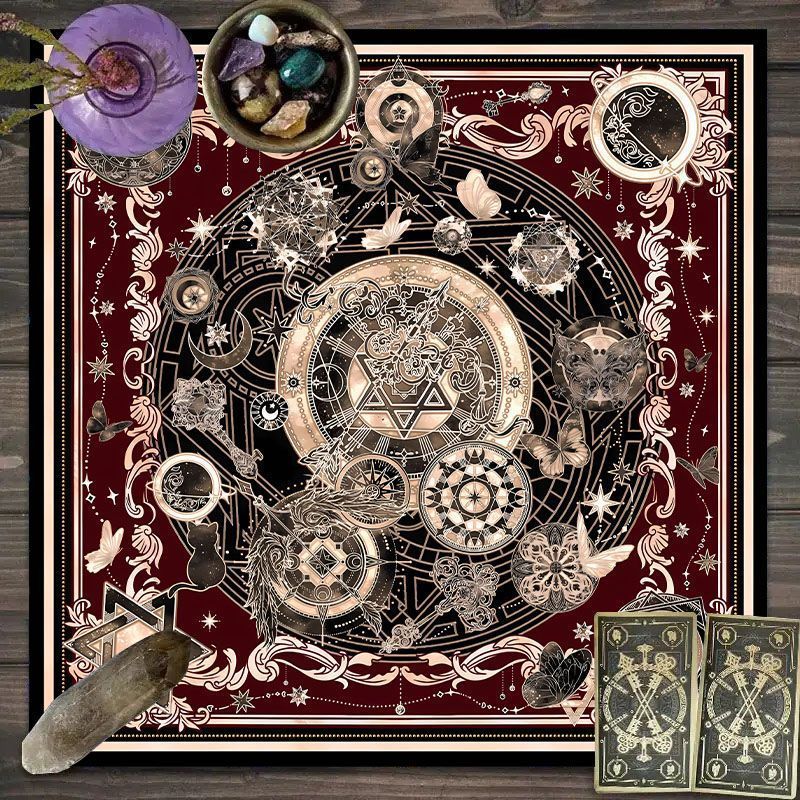 Zodiac Pattern Tarot Cloth - S - Zodiac Party Games recension och pris