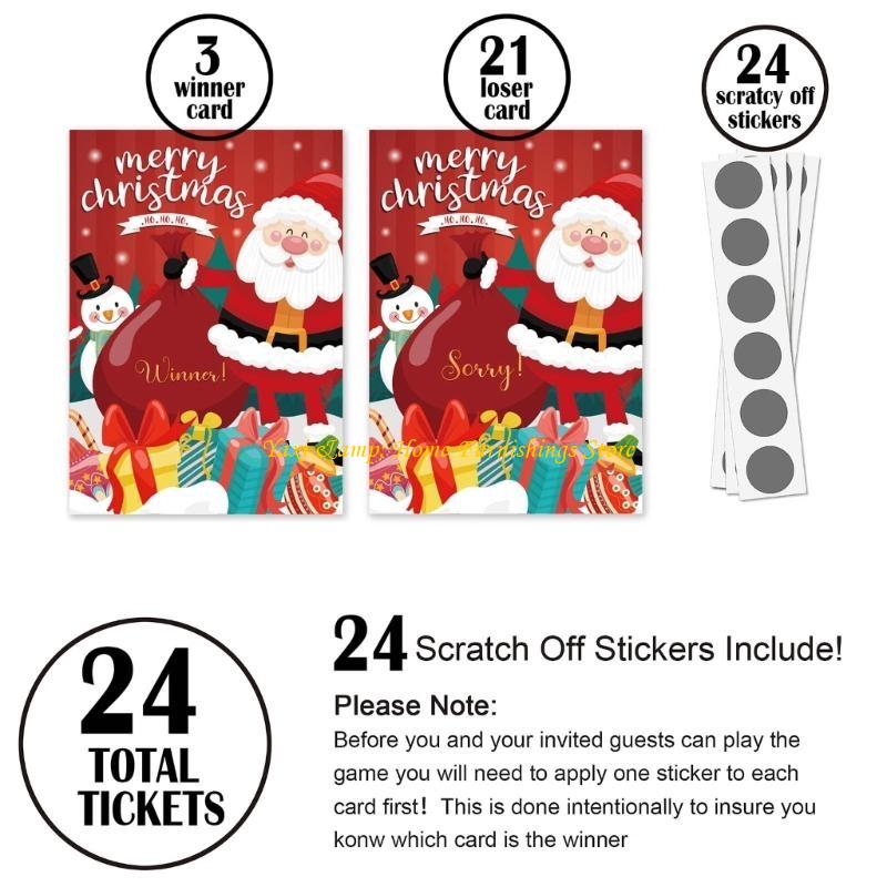 24pcs/set Christmas Festive Sc - Party Games At Christmas recension och pris