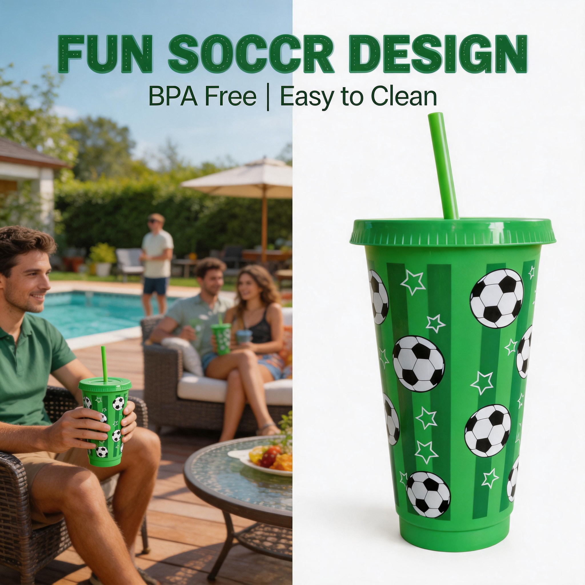 6/12Pcs 710ML Plastic Football - Party Games Adults Drinking recension och pris