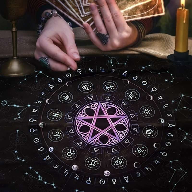 Tarot Tablecloth Mandala Flowe - Zodiac Party Games recension och pris