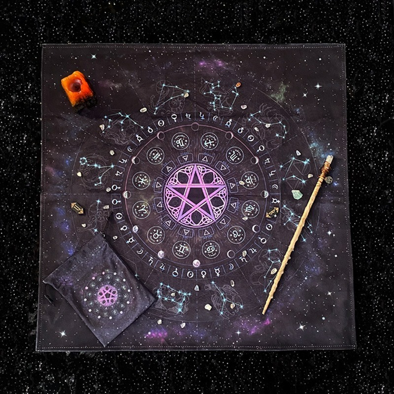 Tarot Tablecloth Mandala Flowe - Zodiac Party Games recension och pris