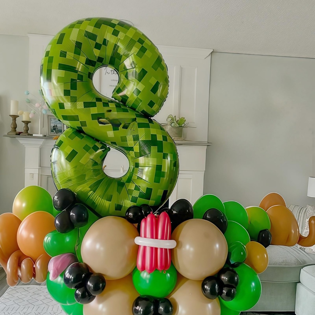 40Inch Green Pixel Number Ball - Party Games Minecraft recension och pris