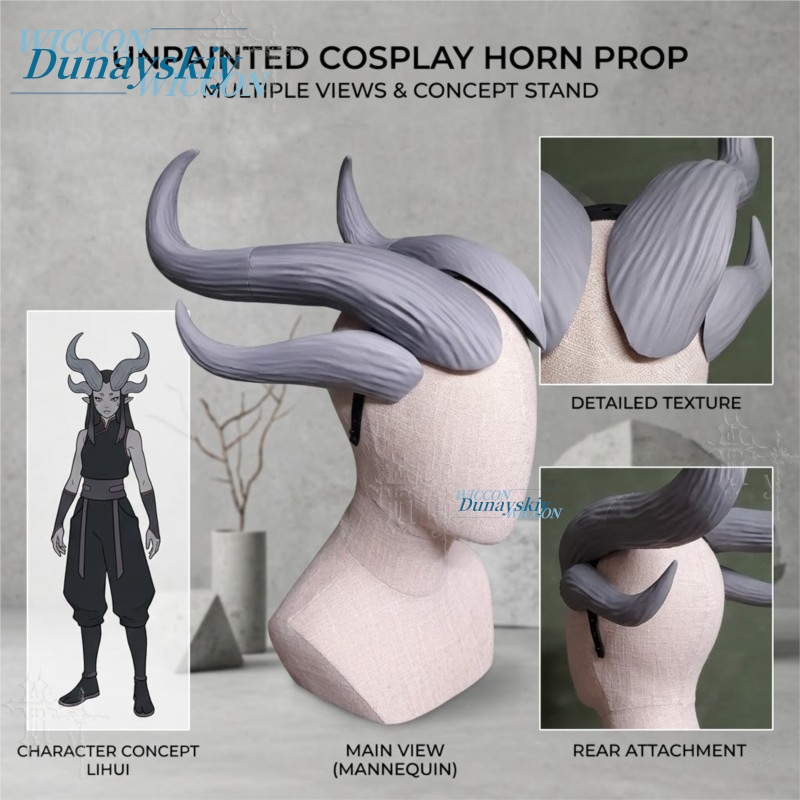 Curved Four Horned Demon Headb - Party Games Stream recension och pris