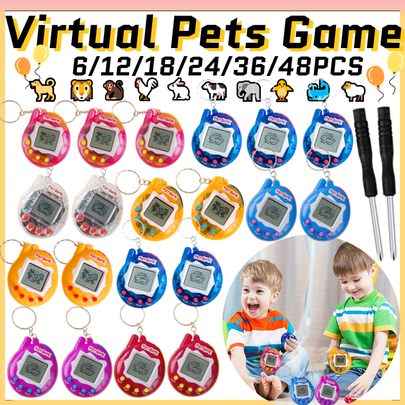 6-48PCS Virtual Pet Keychain D - Party Games Console recension och pris