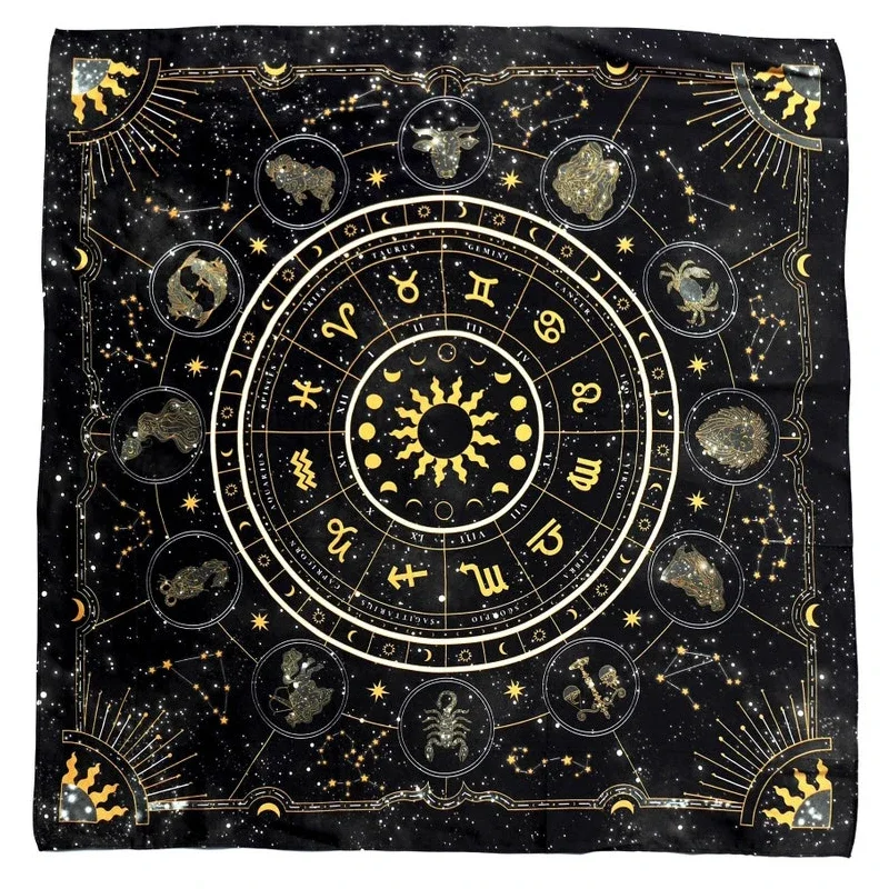Tarot Cloth Zodiac Wheel Astro - Zodiac Party Games recension och pris