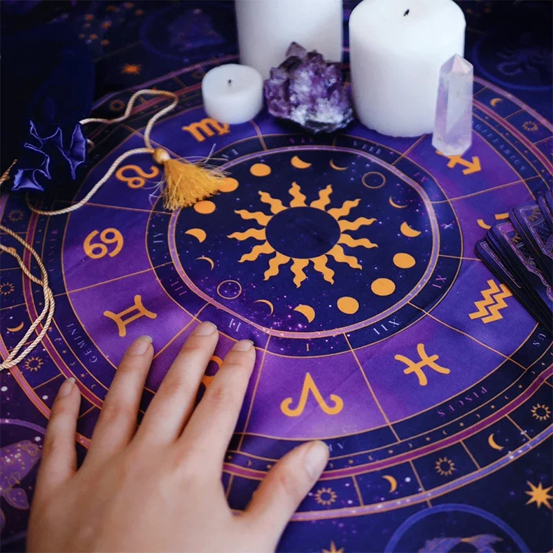 Tarot Cloth Zodiac Wheel Astro - Zodiac Party Games recension och pris