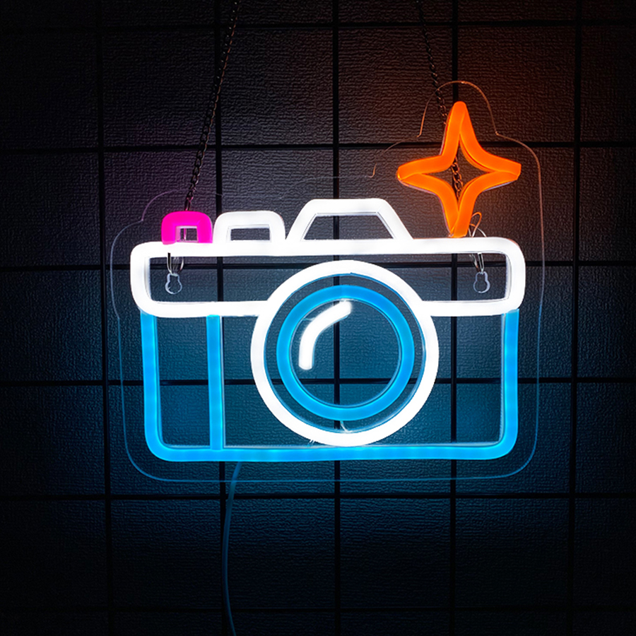 Camera Neon Sign For Wall Deco - Party Games Stream recension och pris