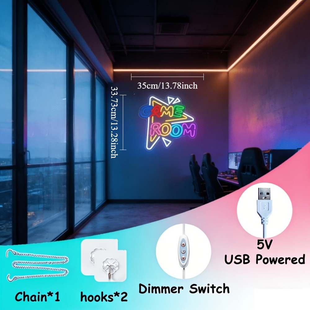 GAME ROOM LED Neon Sign Dimmab - Party Games Stream recension och pris