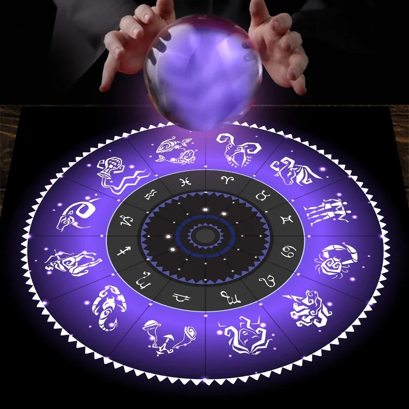 Tarot Cloth Purple Zodiac Whee - Zodiac Party Games recension och pris