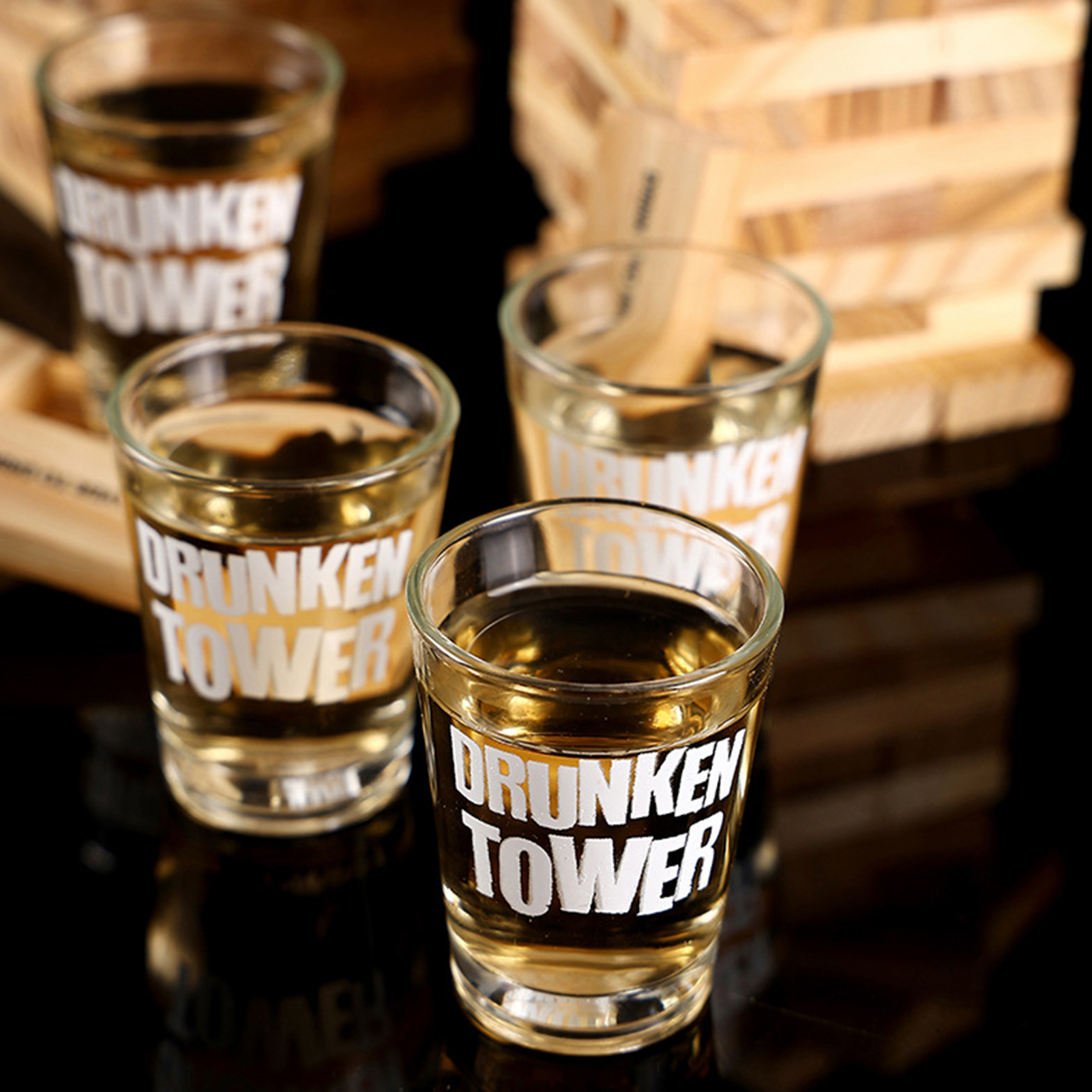 Wooden Stacking Drinking Game  - Party Games Adults Drinking recension och pris
